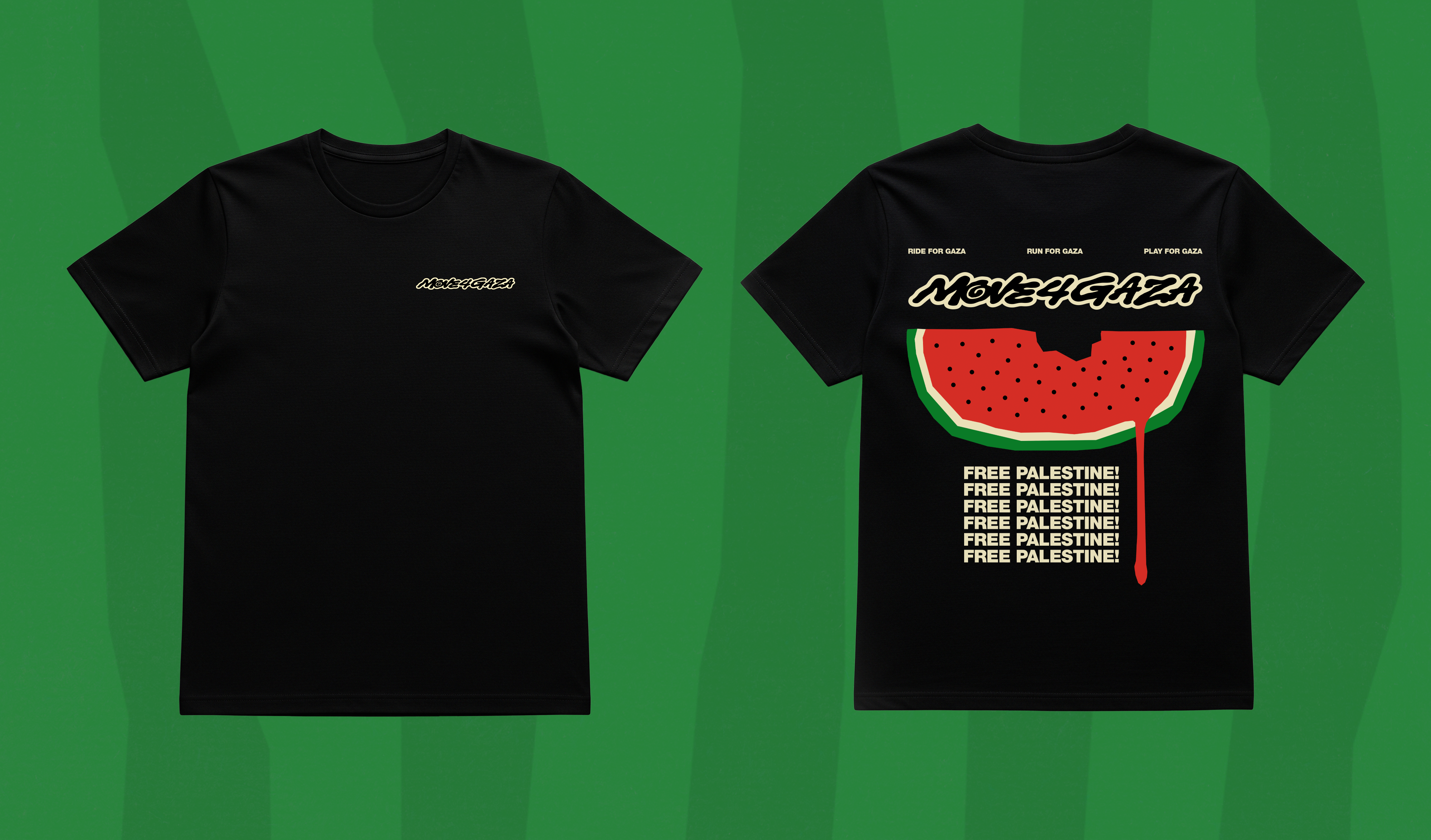 T-shirt Move4Gaza - grafica by Emanuele Rotoli